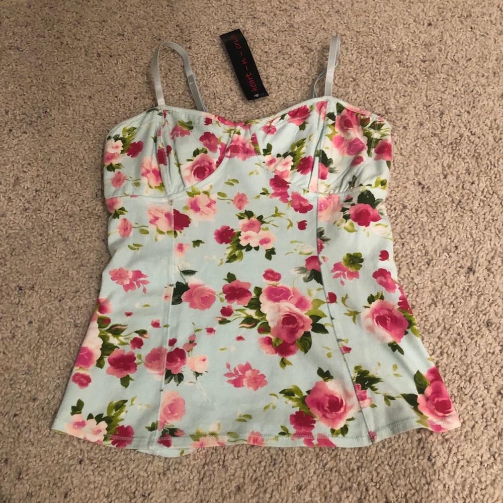 Floral corset style cami